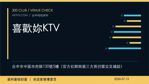 喜歡妳KTV店家資料查核封面，非店家現場實景